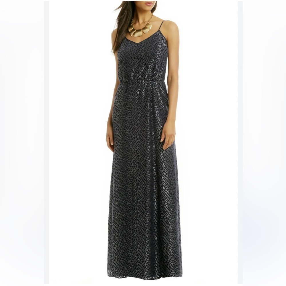 Lilly Pulitzer Deanna Bamboo Geo Lace Maxi Dress - Small